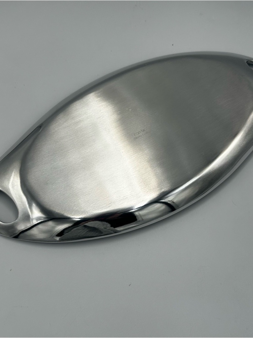 Nambe Portables Silver Alloy Sculptural Portables Serving Tray 15” NIB Modern - Picture 7 of 16